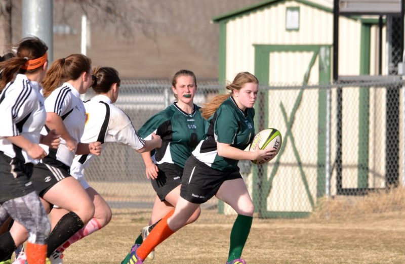 Gisselle Hoover playing Rugby