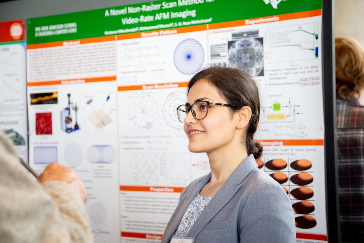 PhD candidate in Electrical Engineering, Nastaran Nikooienejad presents her research at the Spring 2019 Poster Competition.