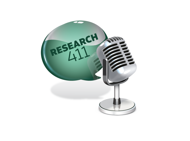 Research 411 Microphone and Talk Bubble
