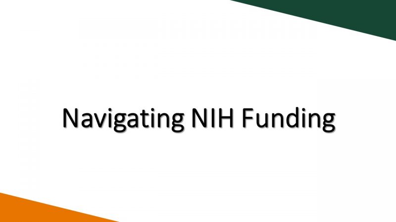 Navigating NIH Funding